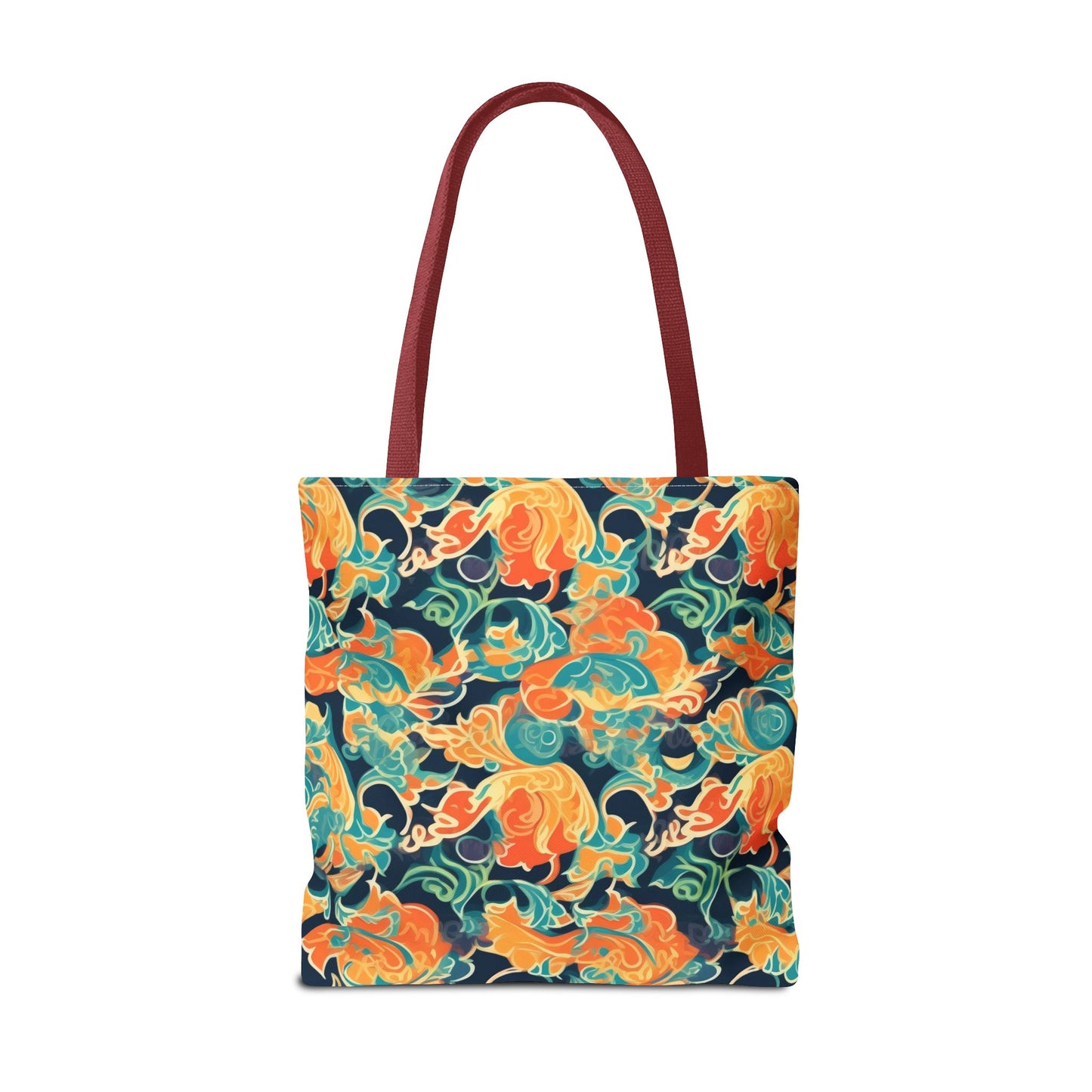 Tangerine Twilight Tapestry. Tote Bag for Everyday Use
