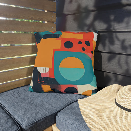 Neon Echoes .Outdoor Pillows