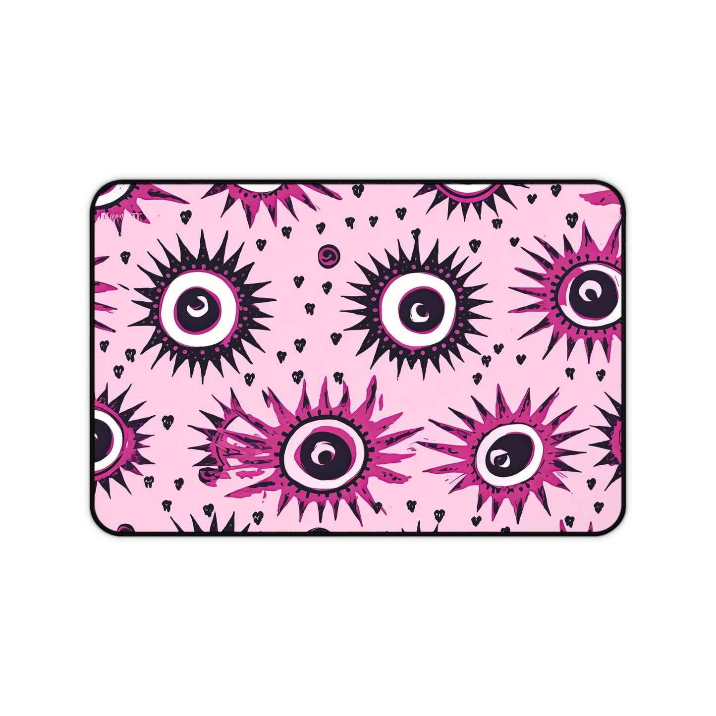 Evil Pink Eye. Desk Mat - Stylish Office Organizer