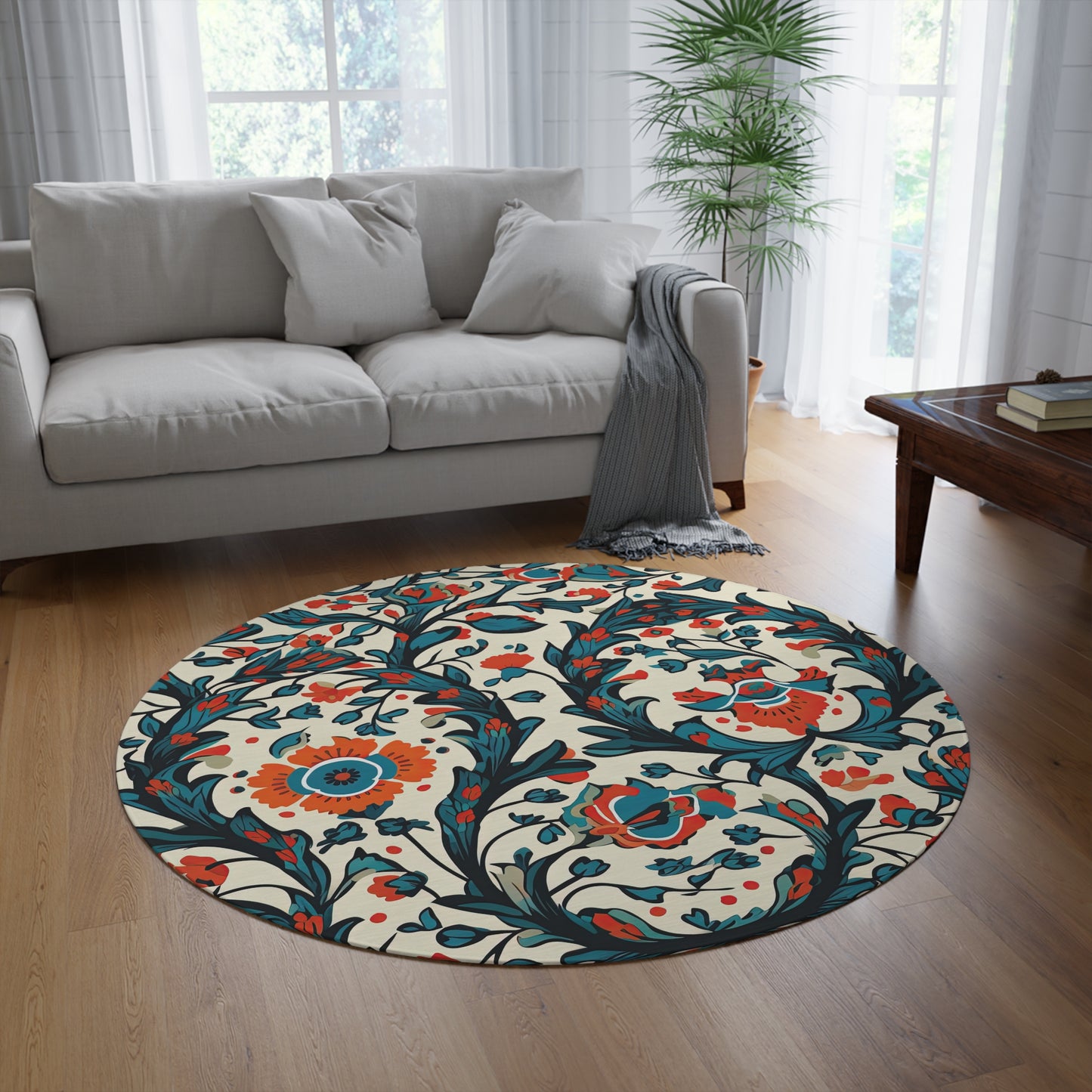 Veil Variations . Round Rug