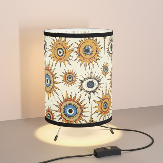 Ethereal Eyeful. Tripod Lamp with High-Res Printed Shade, US\CA plug