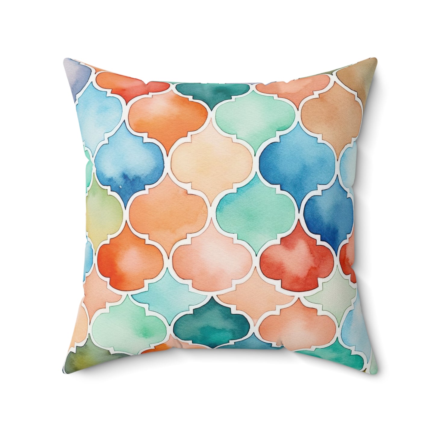 Labyrinth of Lanterns . Spun Polyester Square Pillow