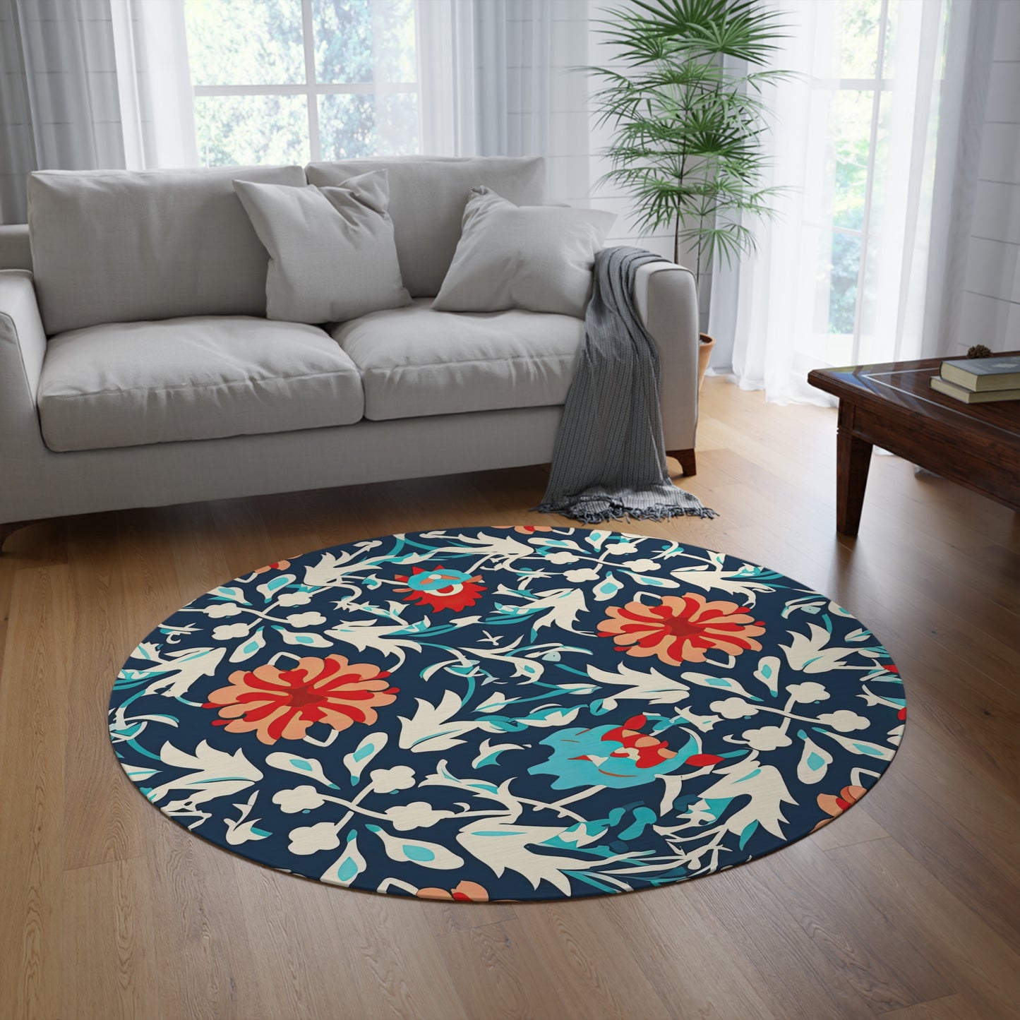 Nomadic Nightscape . Round Rug