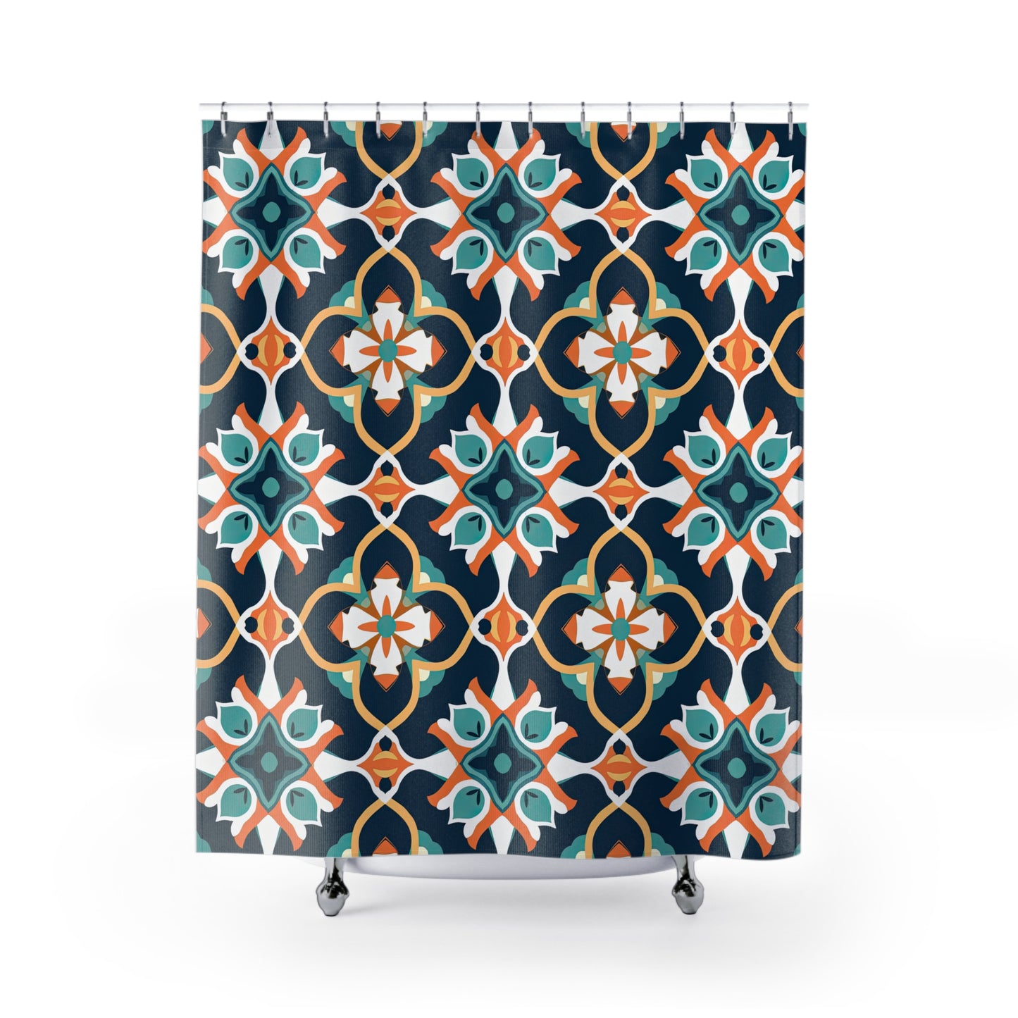 Saffron Souk Symphony .Shower Curtains