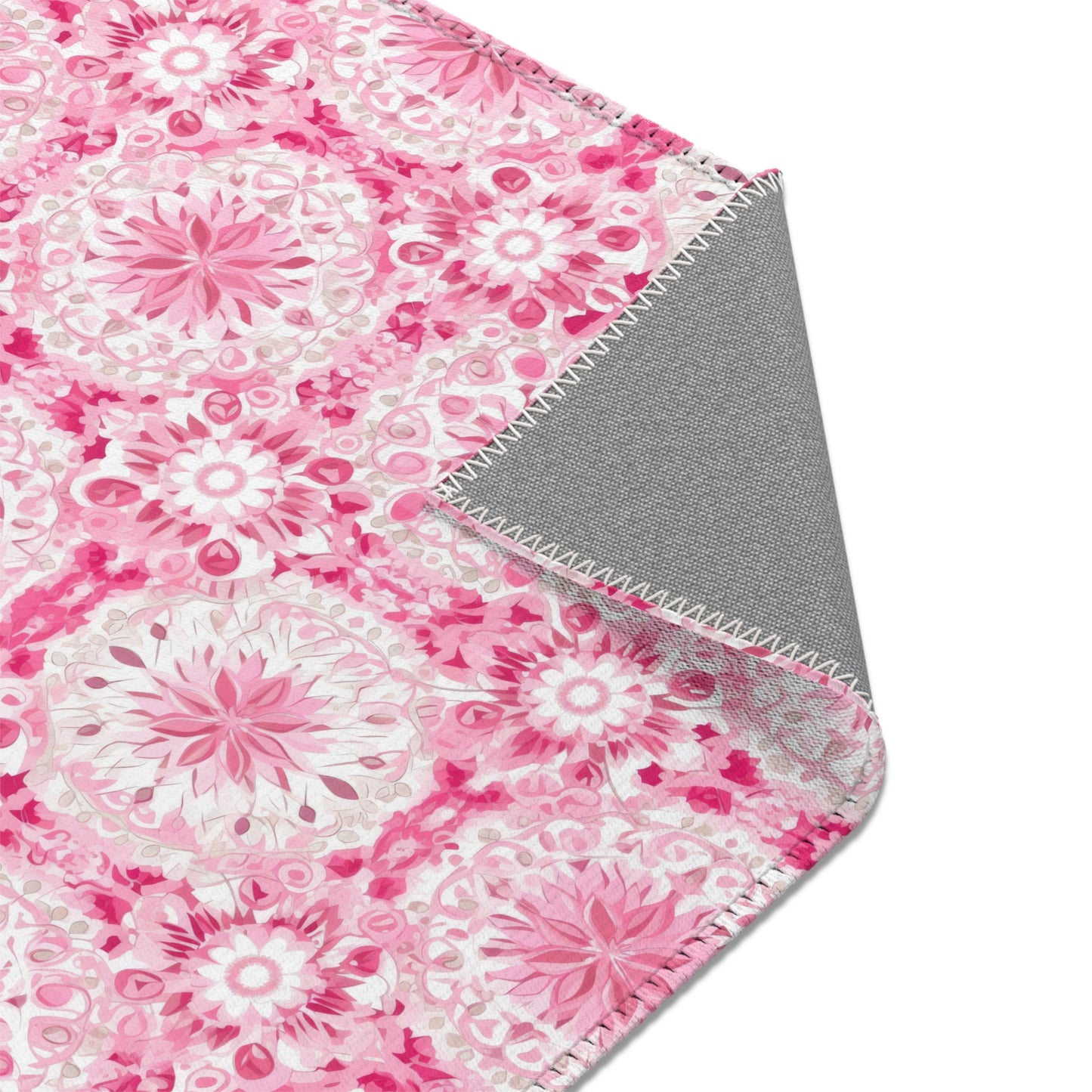 Pink & White Area Rug