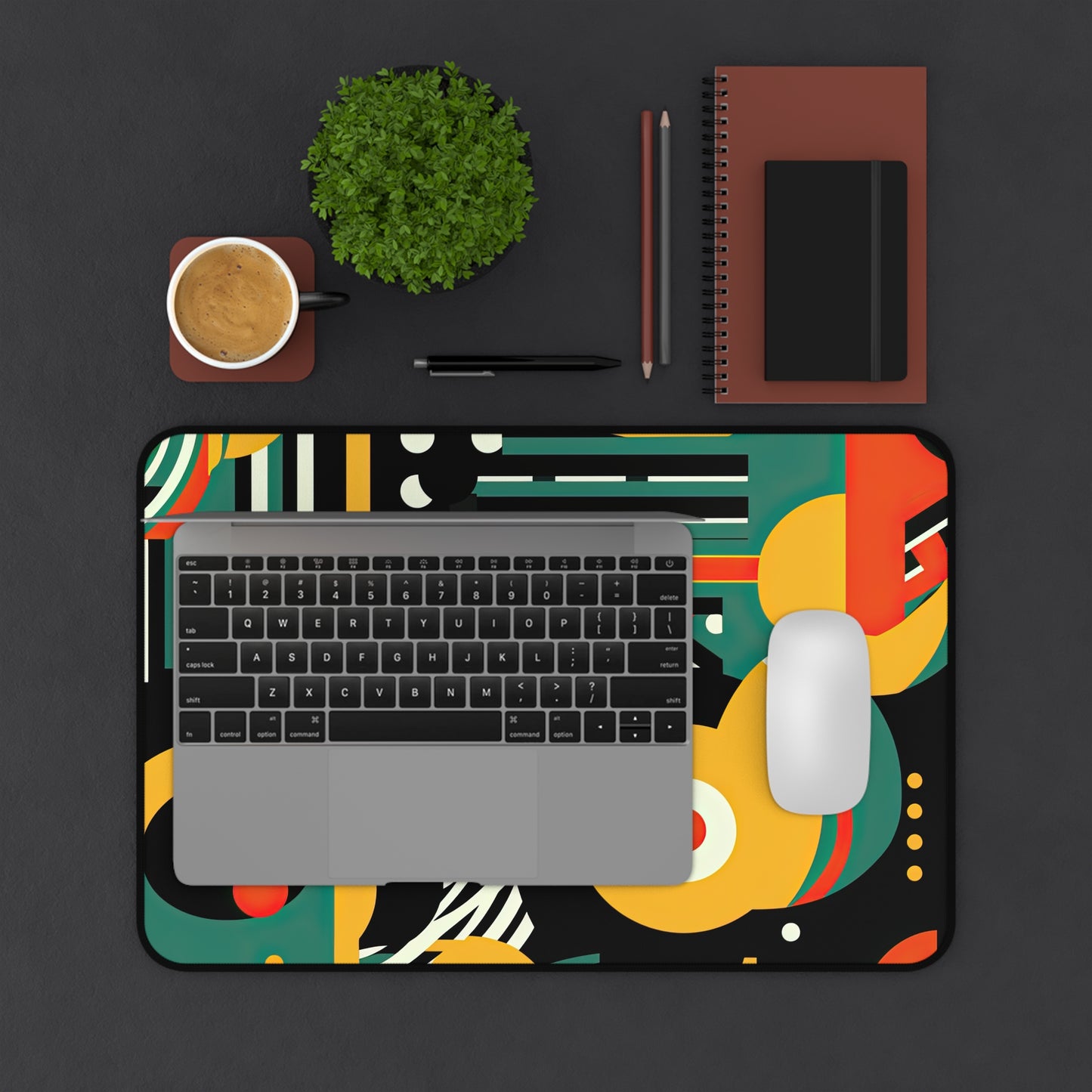 Galactic Groove  . Desk Mat - Stylish Office Organizer