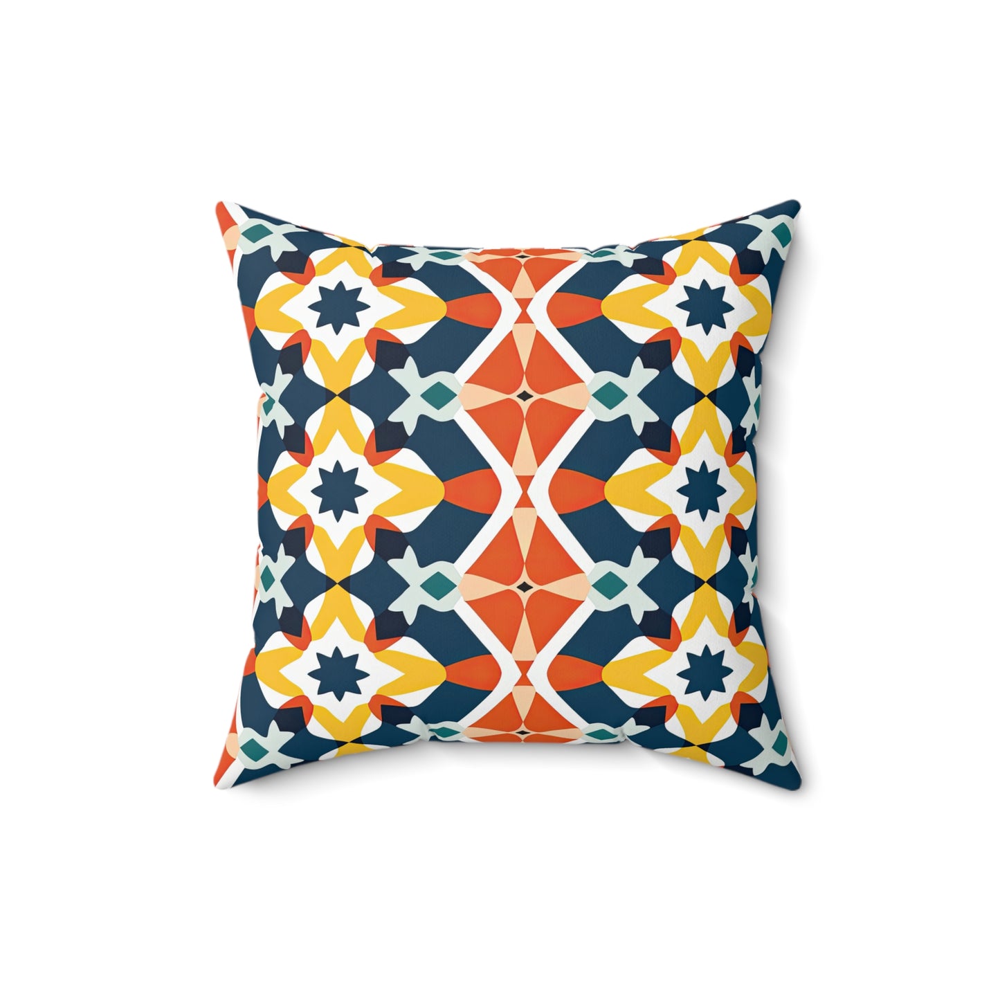 Saffron Souk Symphony .Spun Polyester Square Pillow