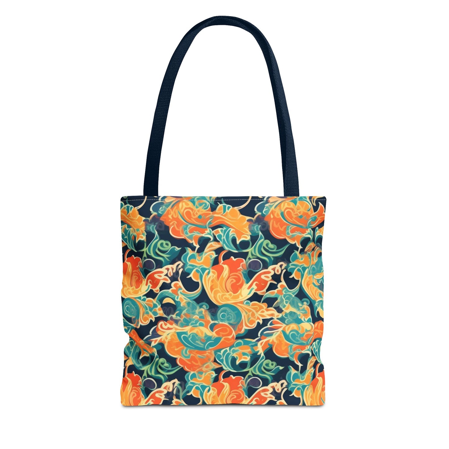 Tangerine Twilight Tapestry. Tote Bag for Everyday Use