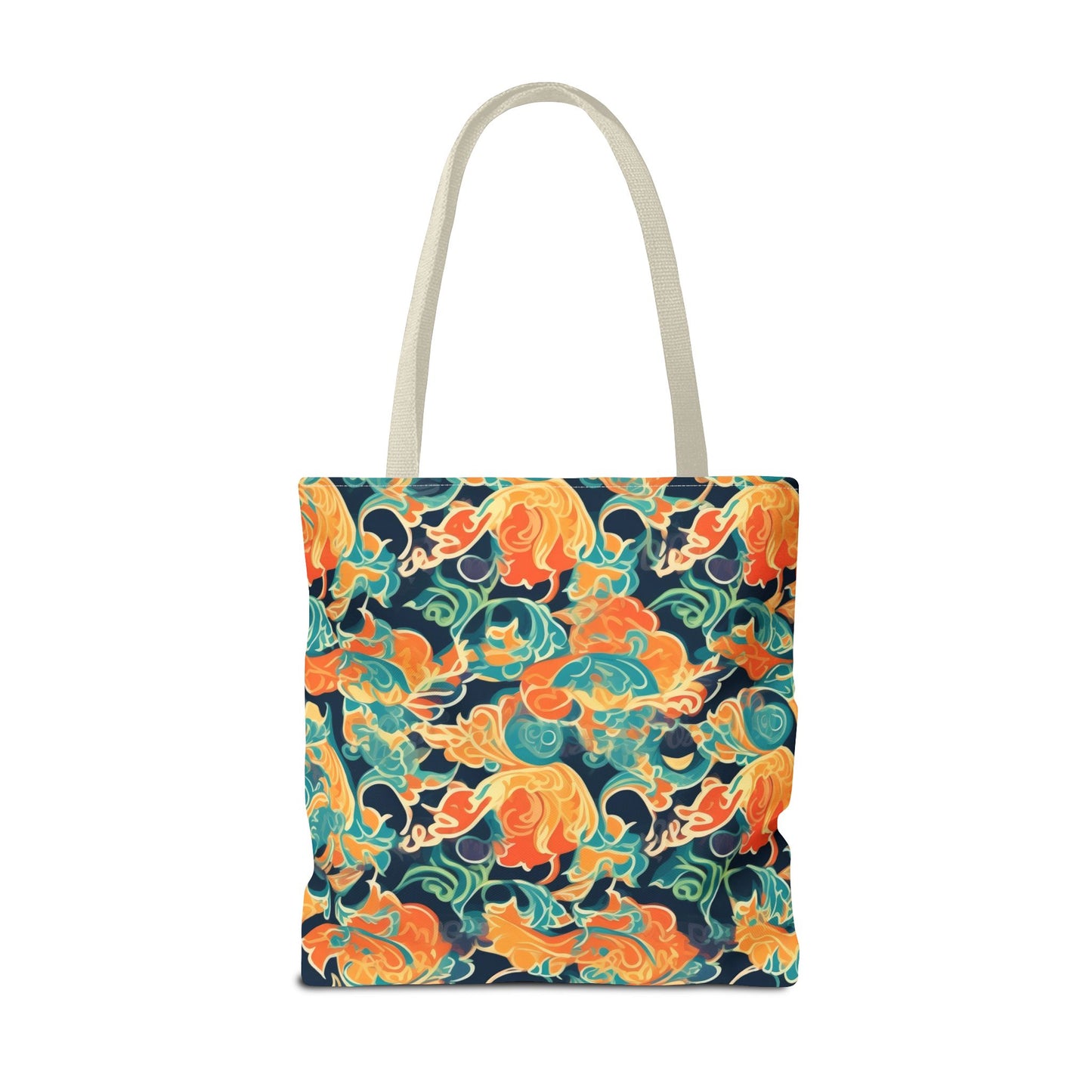 Tangerine Twilight Tapestry. Tote Bag for Everyday Use