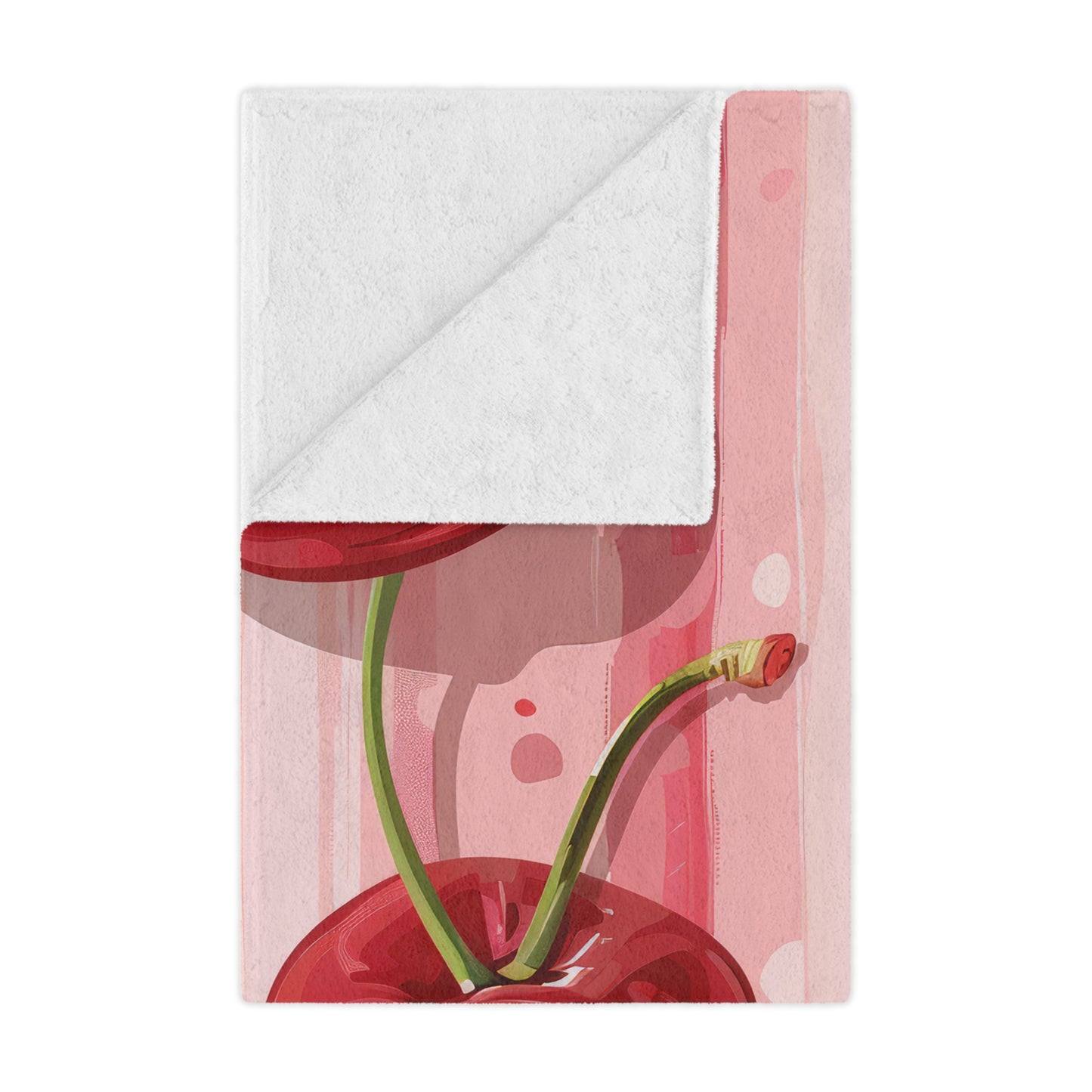 Sleek Cherry. Cozy Artistic Microfiber Blanket -