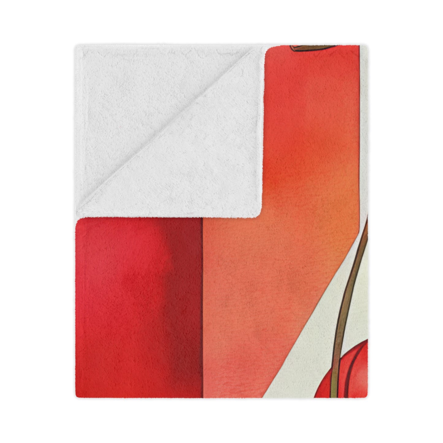 Cherry Charm. Cozy Artistic Microfiber Blanket -