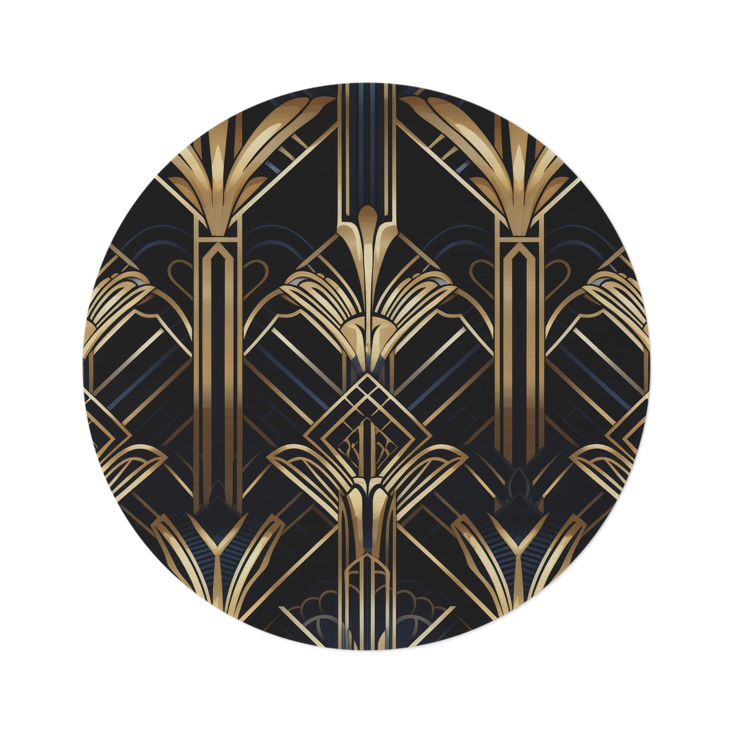 Deco Luxe. Bohemian Eye Round Rug - Colorful Floor Decor for Vibrant Spaces