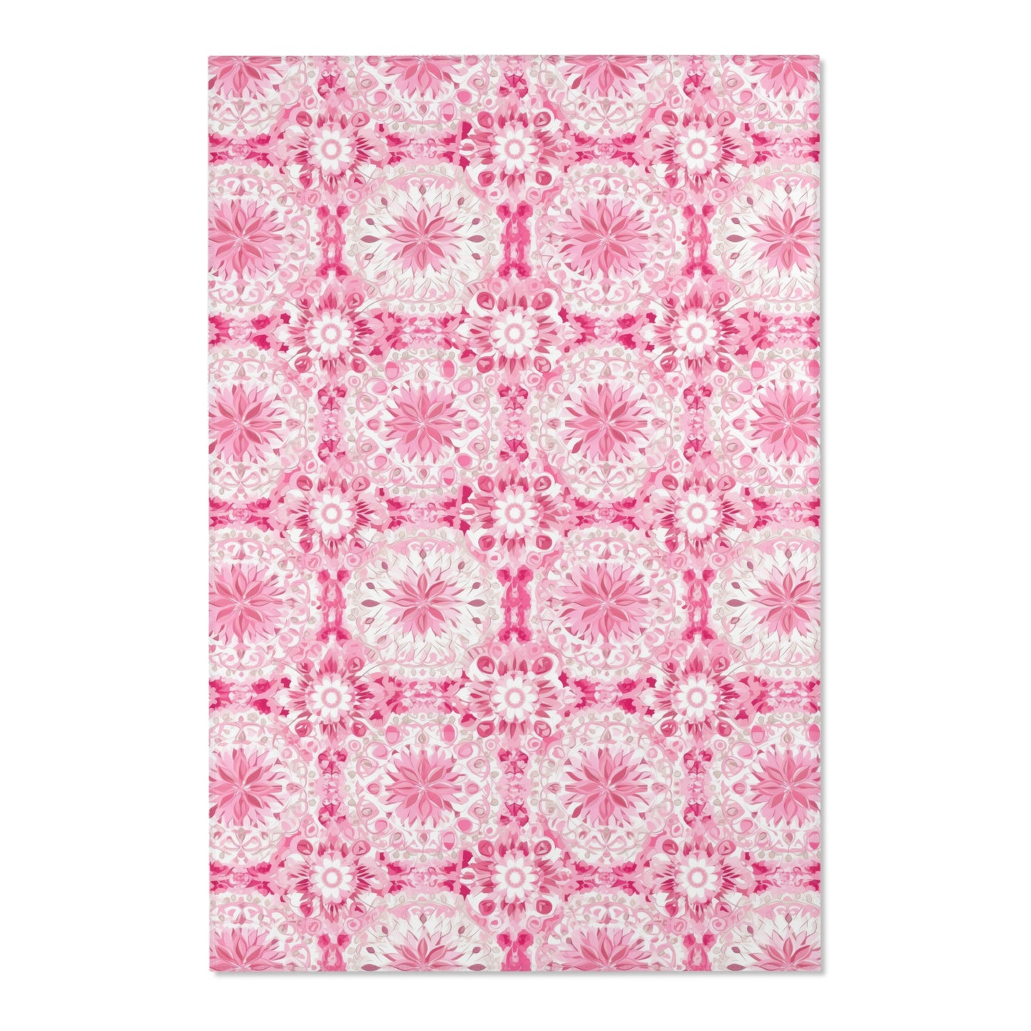 Pink & White Area Rug