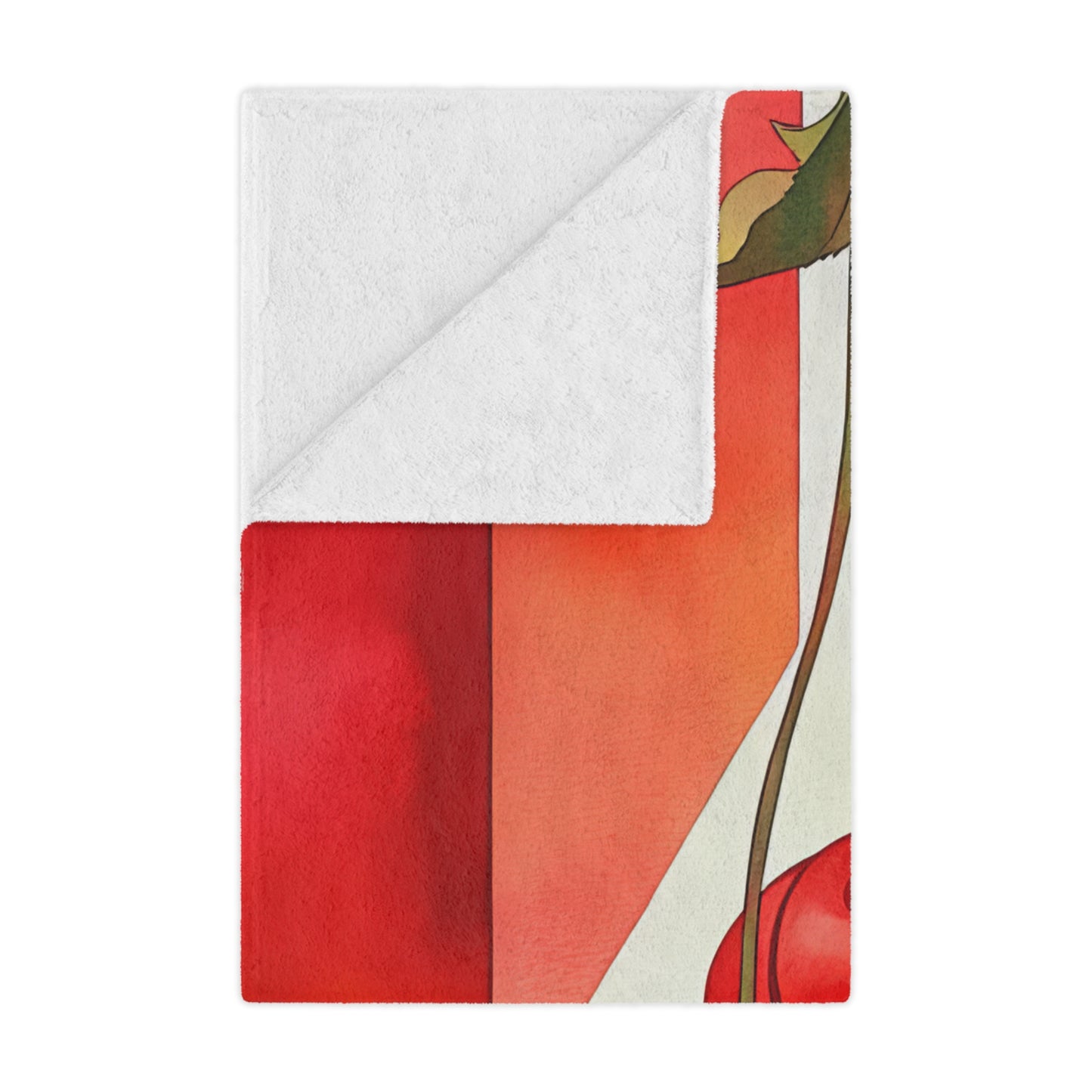 Cherry Charm. Cozy Artistic Microfiber Blanket -