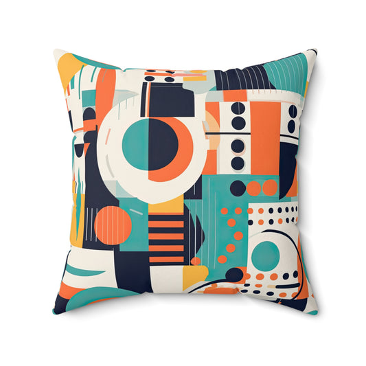 Echoes of the Analog Future  . Spun Polyester Square Pillow