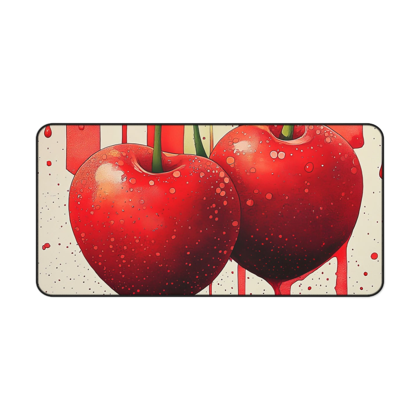 Cherry Drip Esence Desk Mat - Stylish Office Organizer