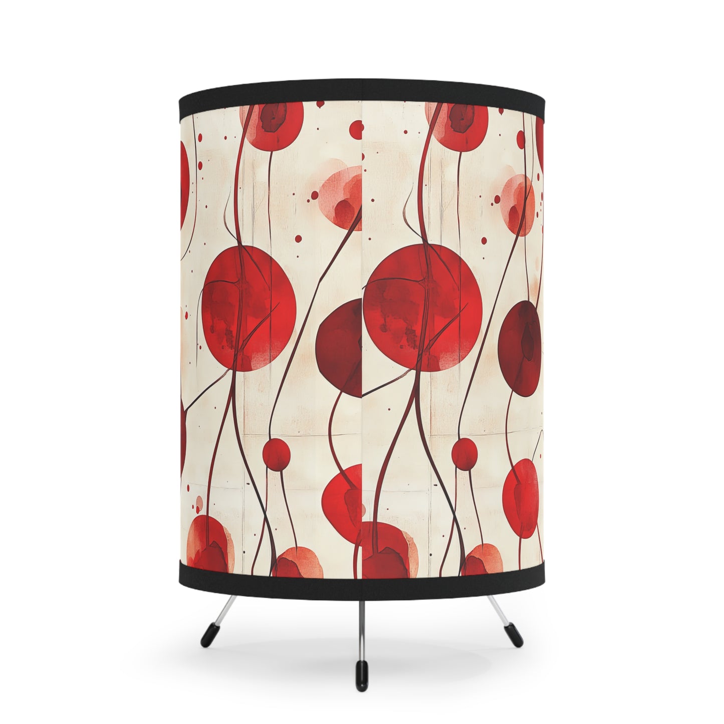 Vintage Cherry. Modern Tripod Lamp