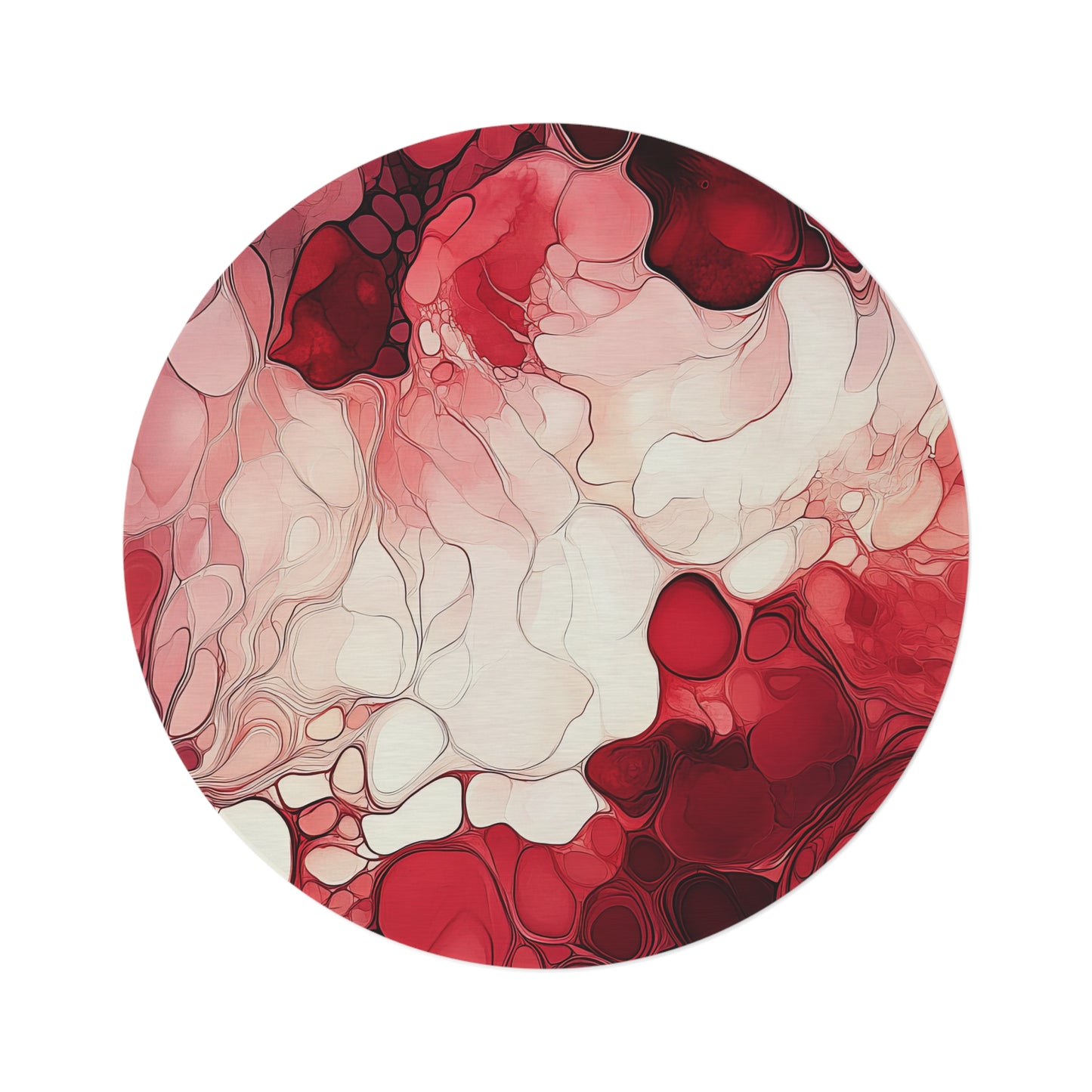 Cherry Storm. Bohemian Eye Round Rug - Colorful Floor Decor for Vibrant Spaces