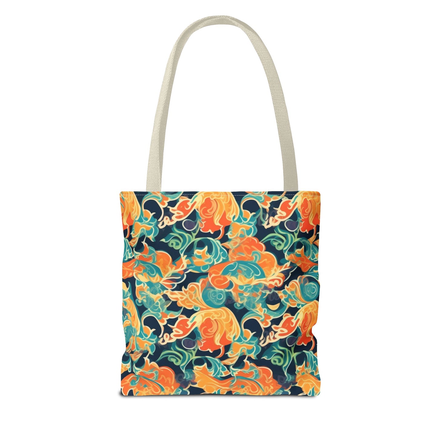 Tangerine Twilight Tapestry. Tote Bag for Everyday Use