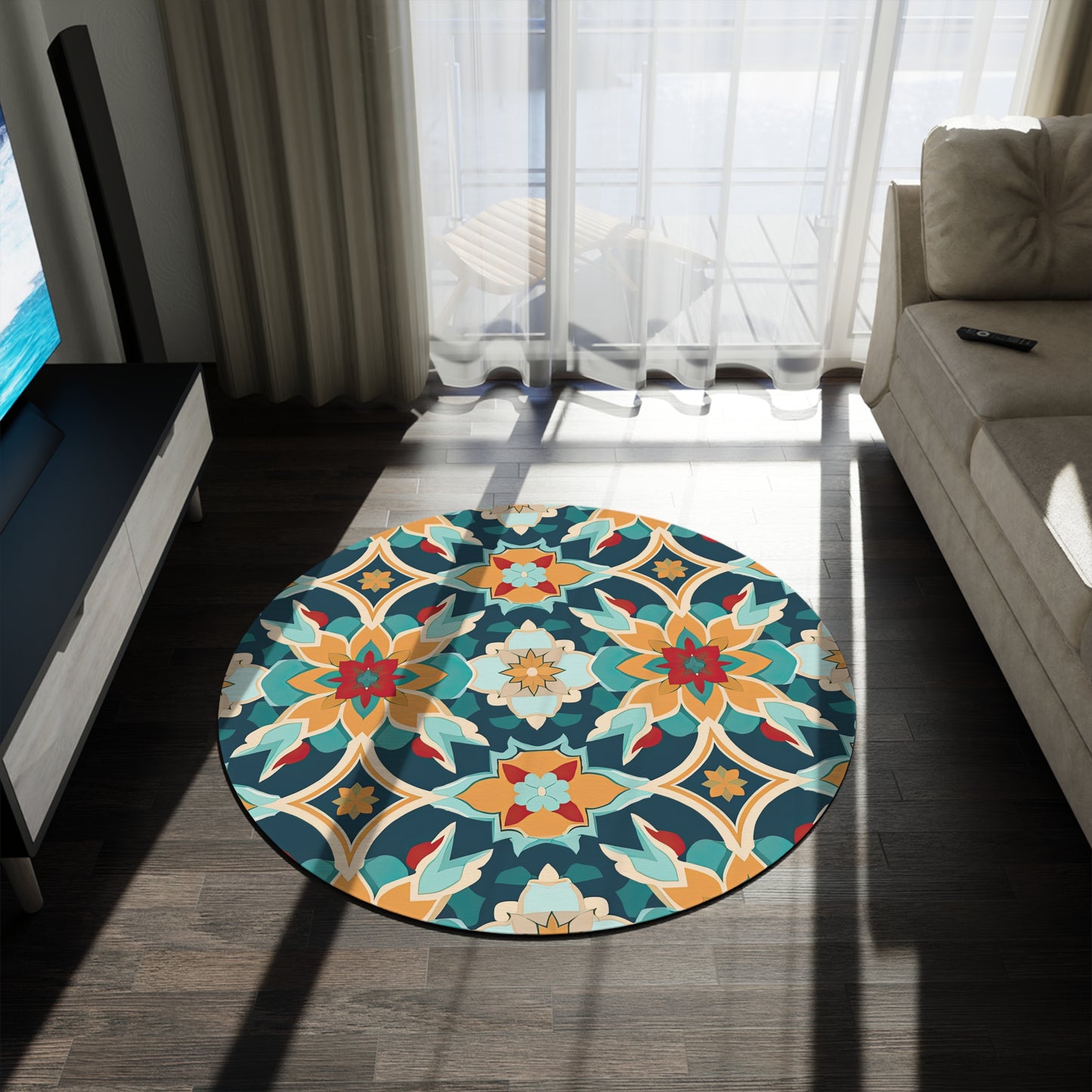 Serenade in Souk . Round Rug