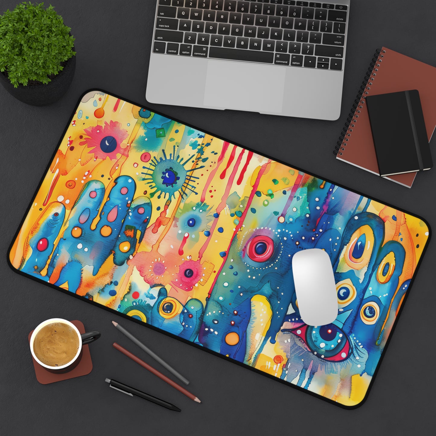 Aurora Talisman Hamsa. Desk Mat - Stylish Office Organizer