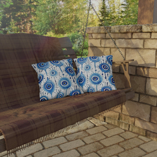 Evil Eye Cry. Outdoor Pillows