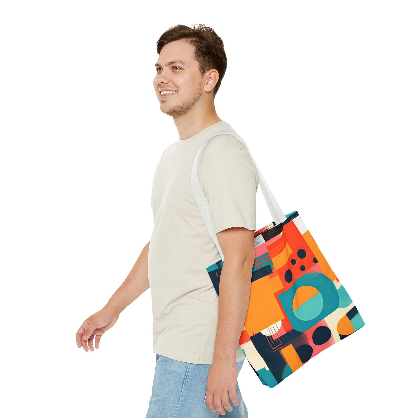 Neon Echoes. Tote Bag for Everyday Use