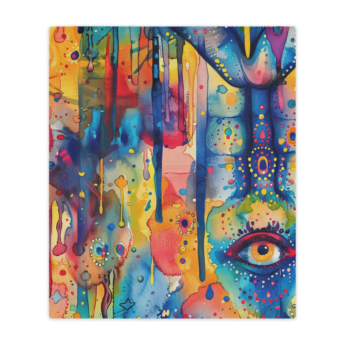 Hamsa Jewelburst. Cozy Artistic Microfiber Blanket.