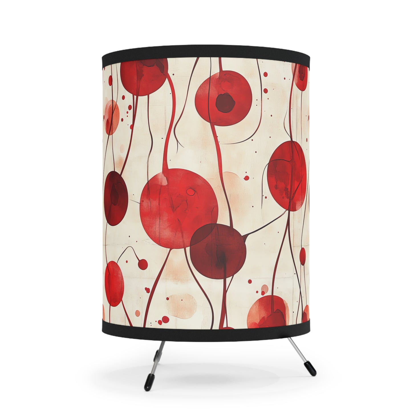 Vintage Cherry. Modern Tripod Lamp