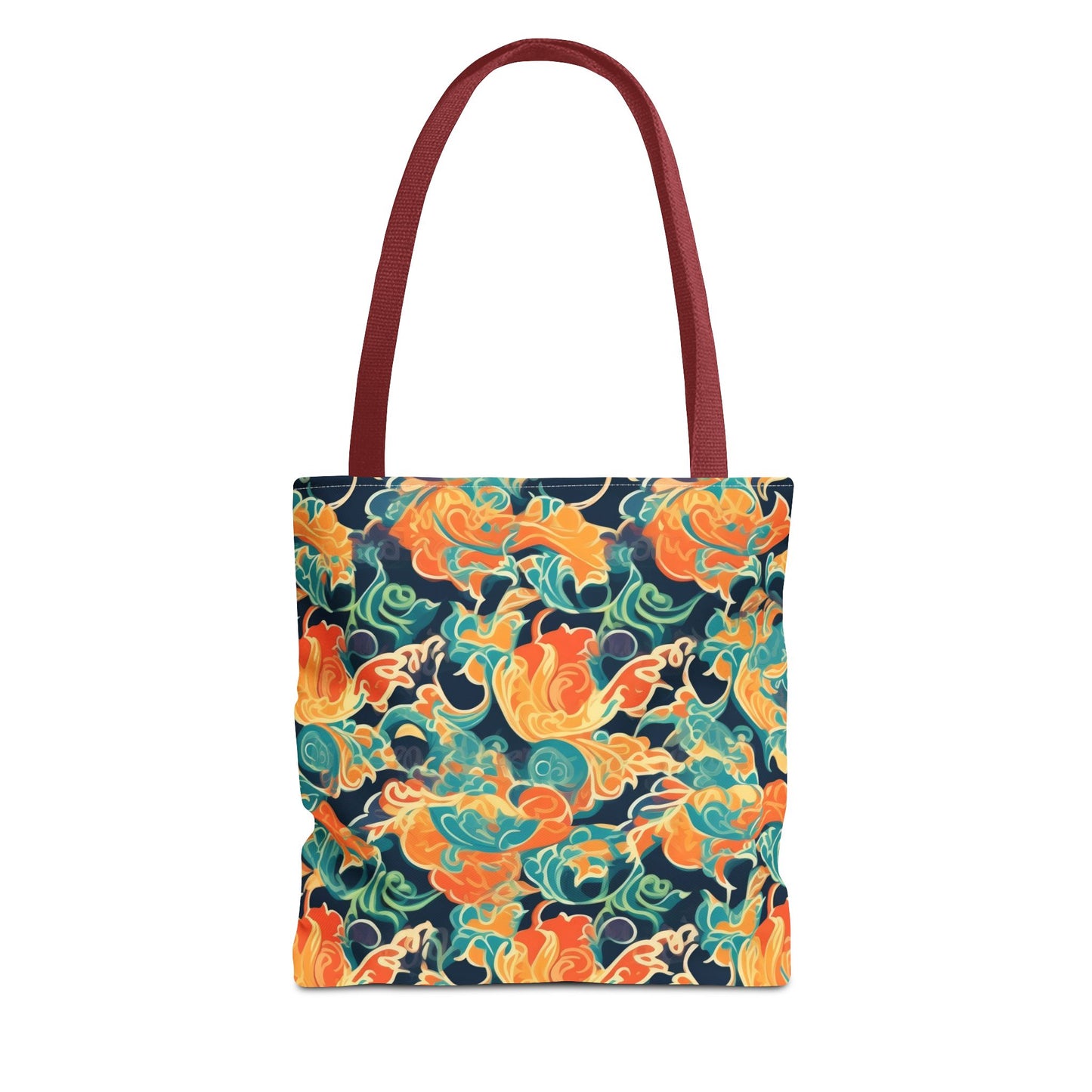 Tangerine Twilight Tapestry. Tote Bag for Everyday Use