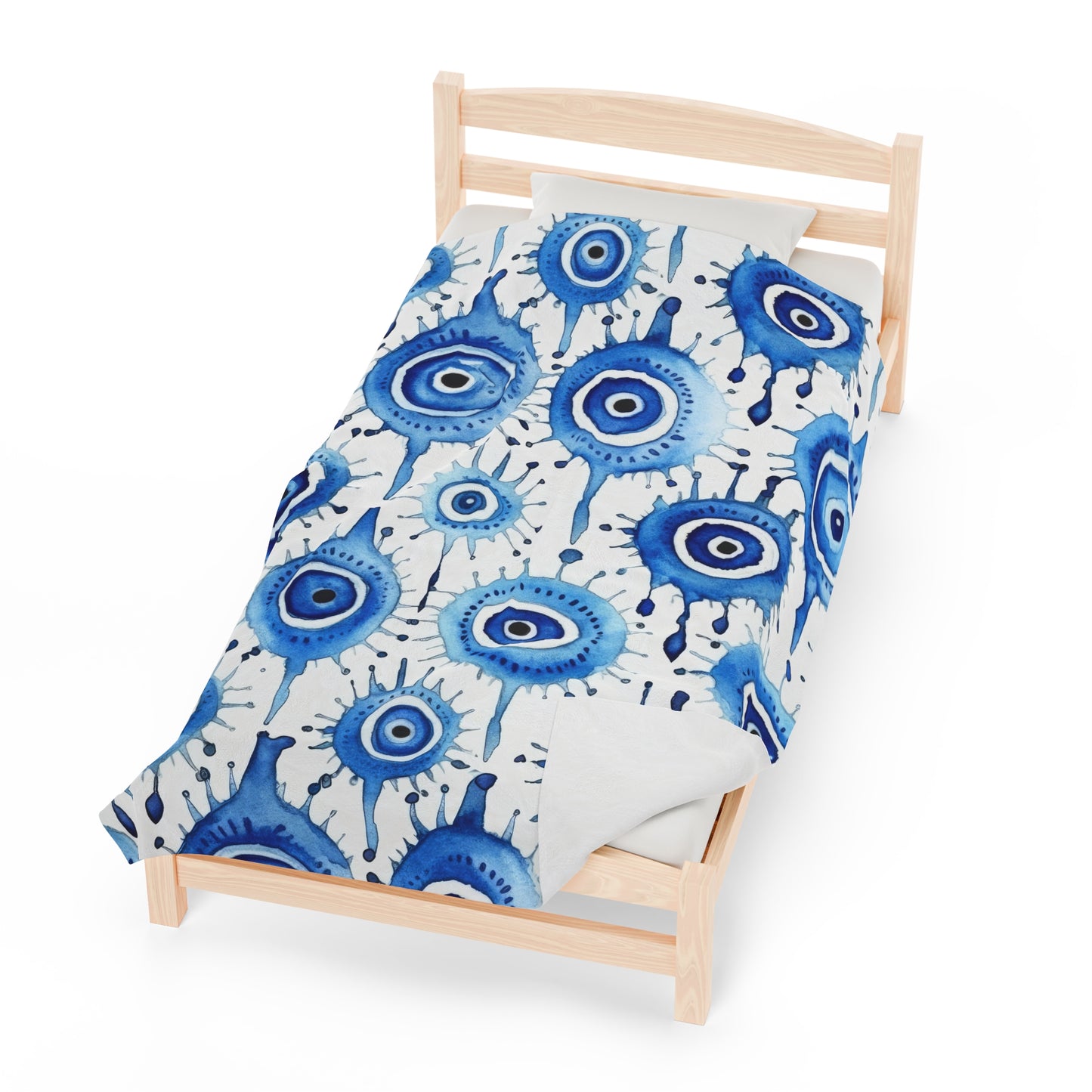 Velveteen Plush Blanket. Evil Eye Cry