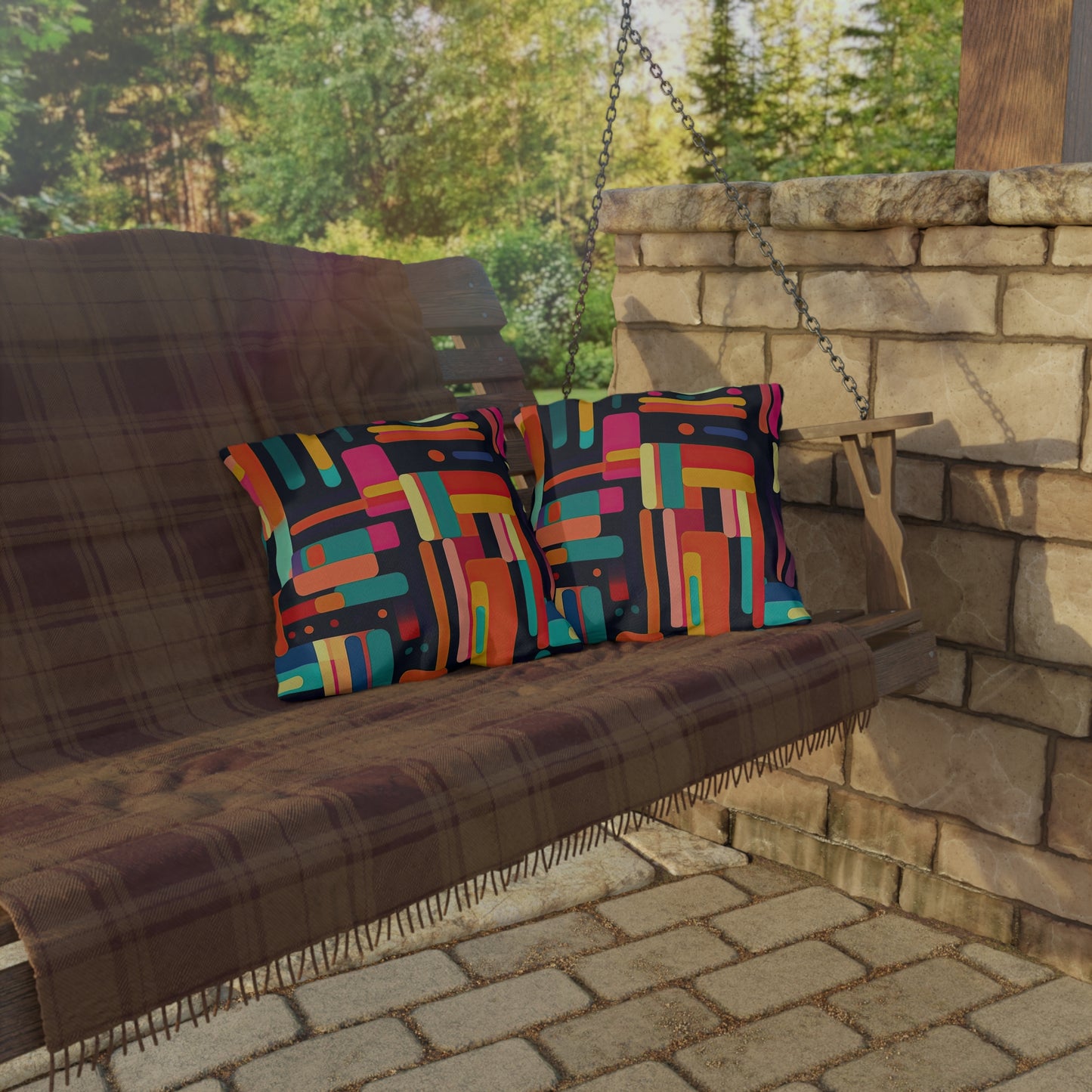 Cybernetic Nostalgia .Outdoor Pillows