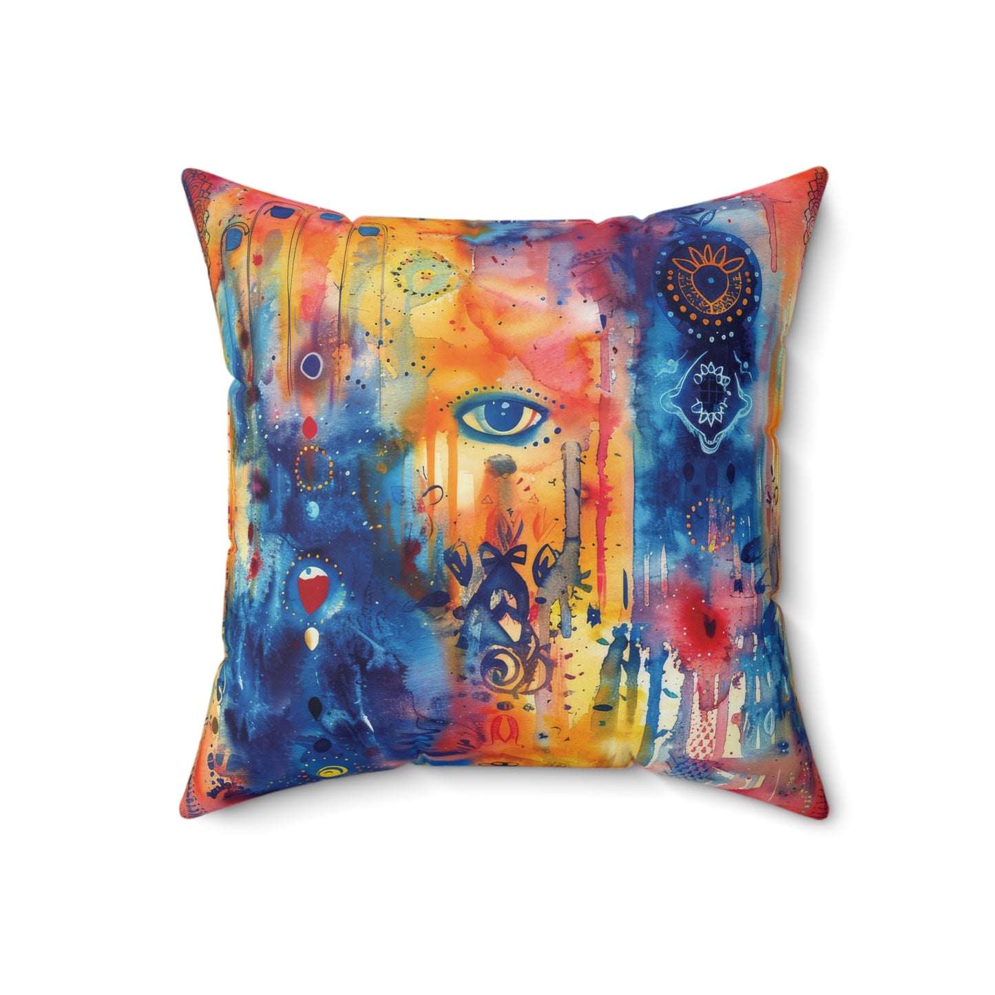 Rainbow Shield. Decorative Pillow Collection - Ancient Protective Symbols
