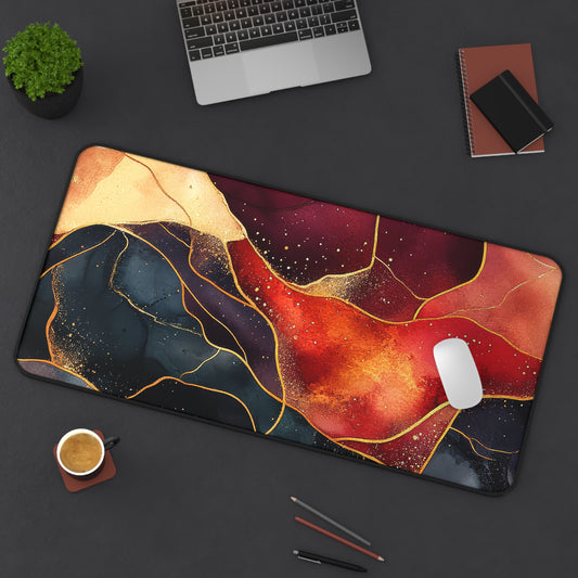 Velvet Cherry Desk Mat - Stylish Office Organizer
