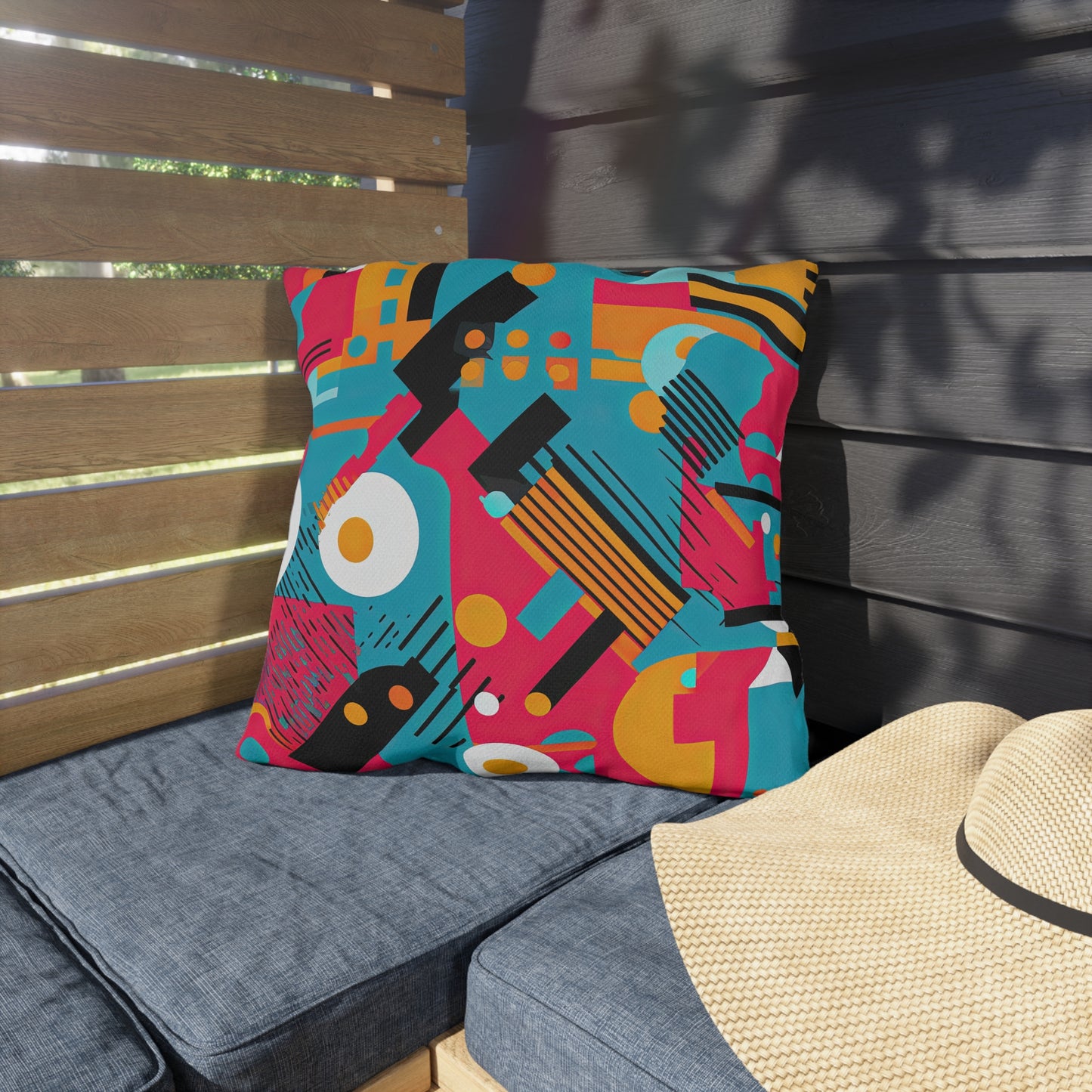 Technicolor Dreamscape .Outdoor Pillows