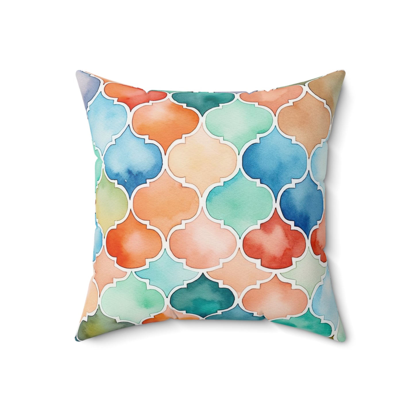 Labyrinth of Lanterns . Spun Polyester Square Pillow