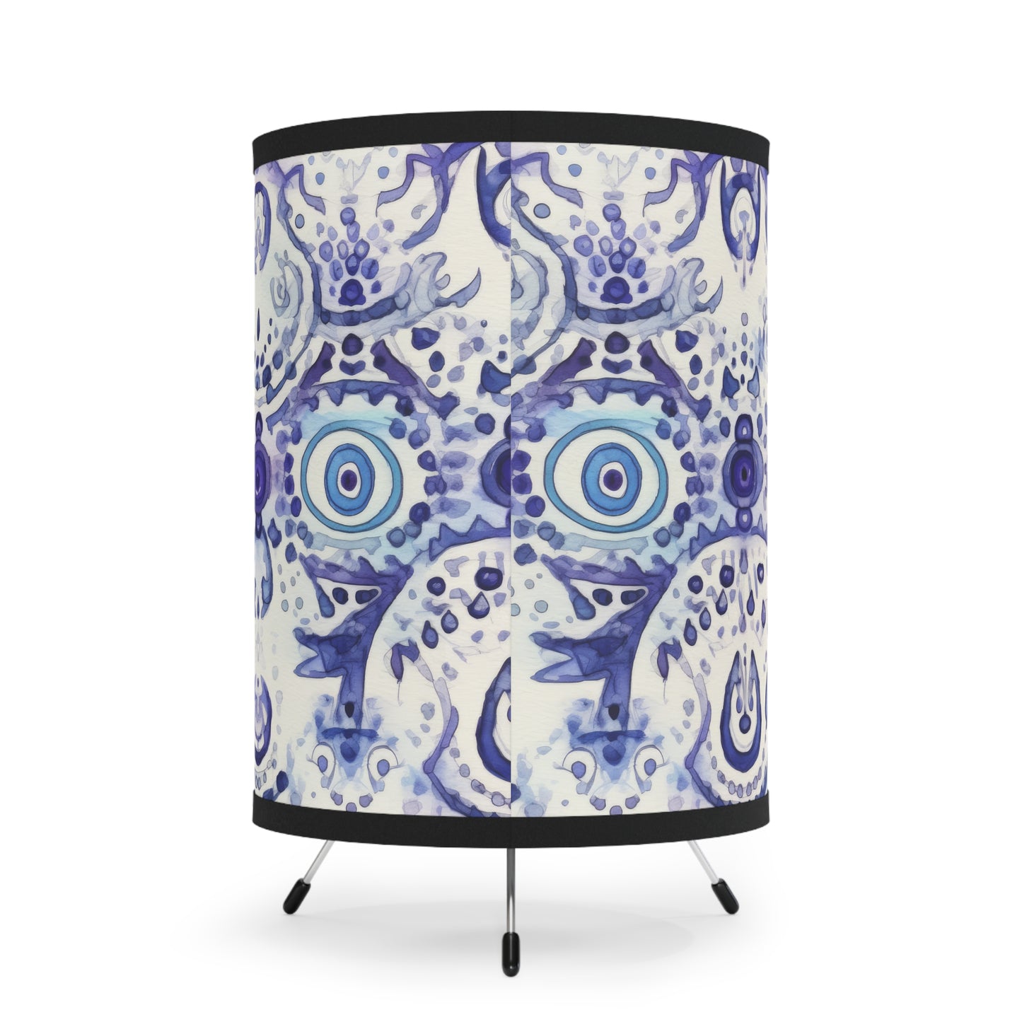 Hamsa Enigma.Tripod Lamp with High-Res Printed Shade, US\CA plug