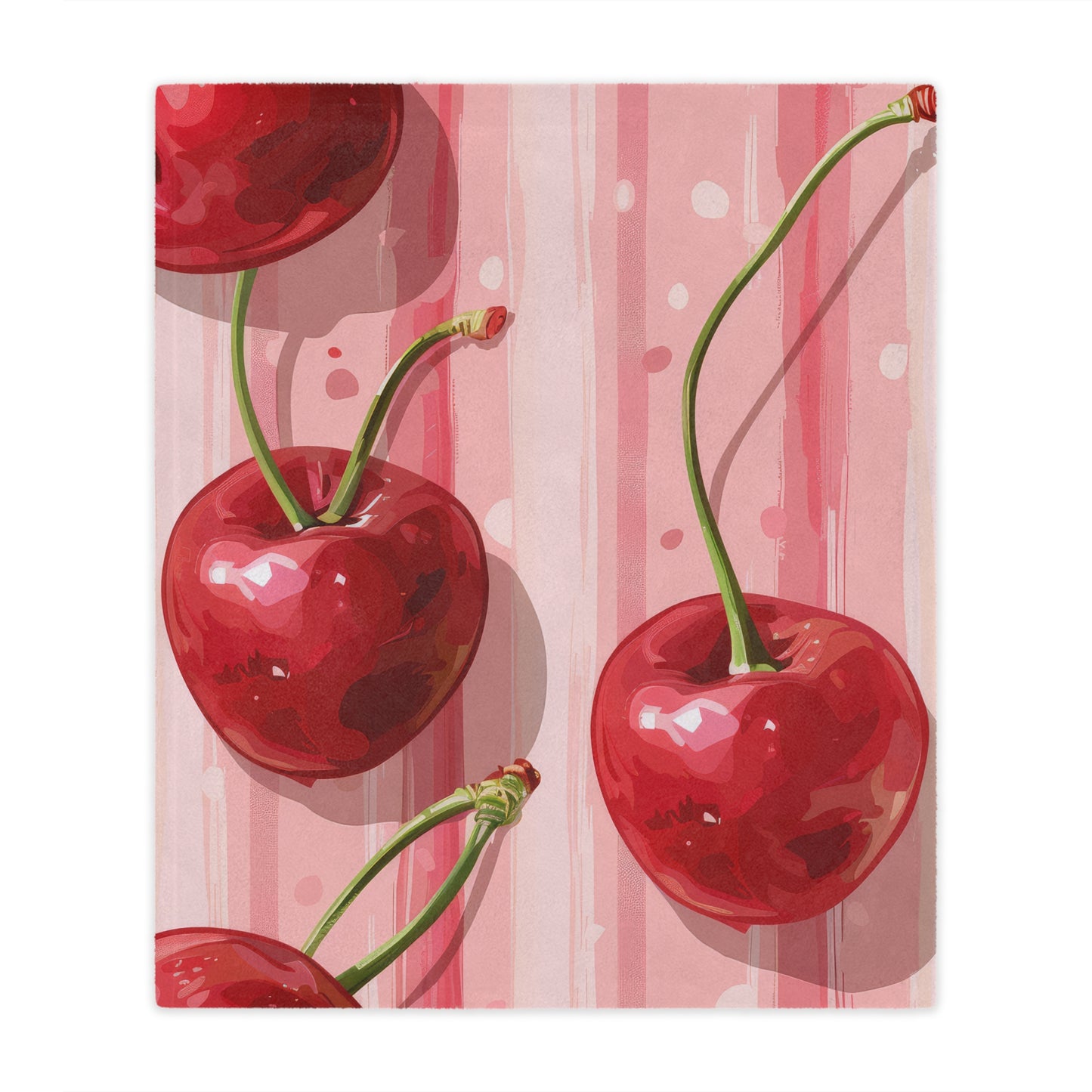Sleek Cherry. Cozy Artistic Microfiber Blanket -