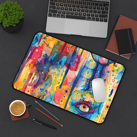 Copy of Hamsa Radiance Rainbow. Desk Mat - Stylish Office Organizer