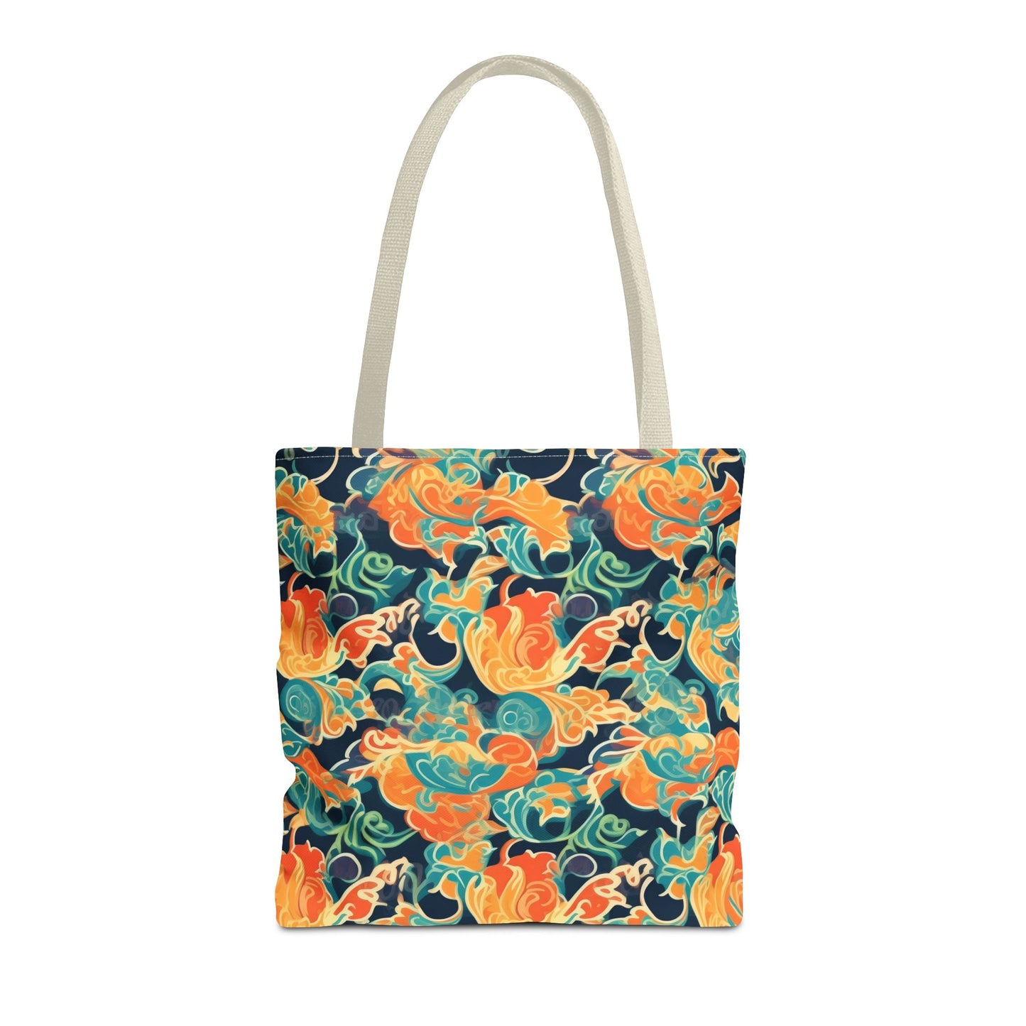 Tangerine Twilight Tapestry. Tote Bag for Everyday Use