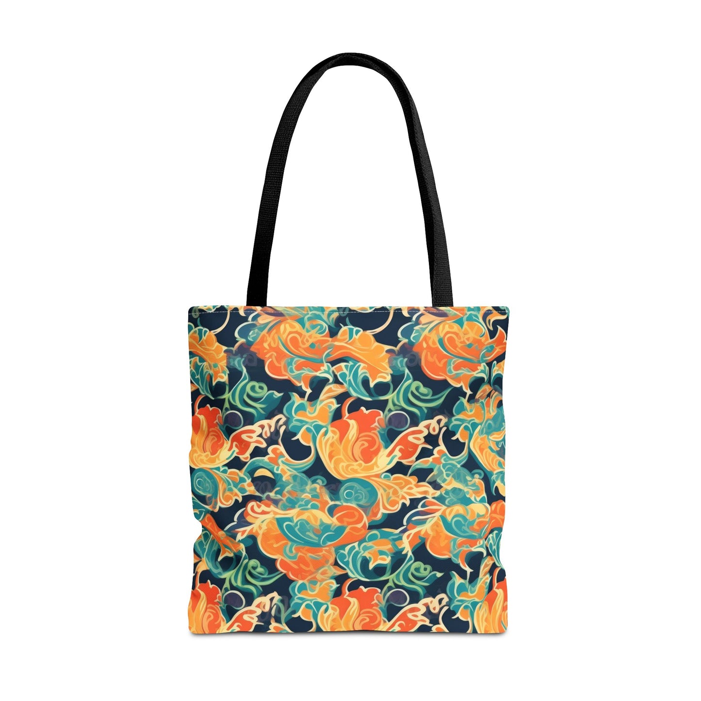 Tangerine Twilight Tapestry. Tote Bag for Everyday Use