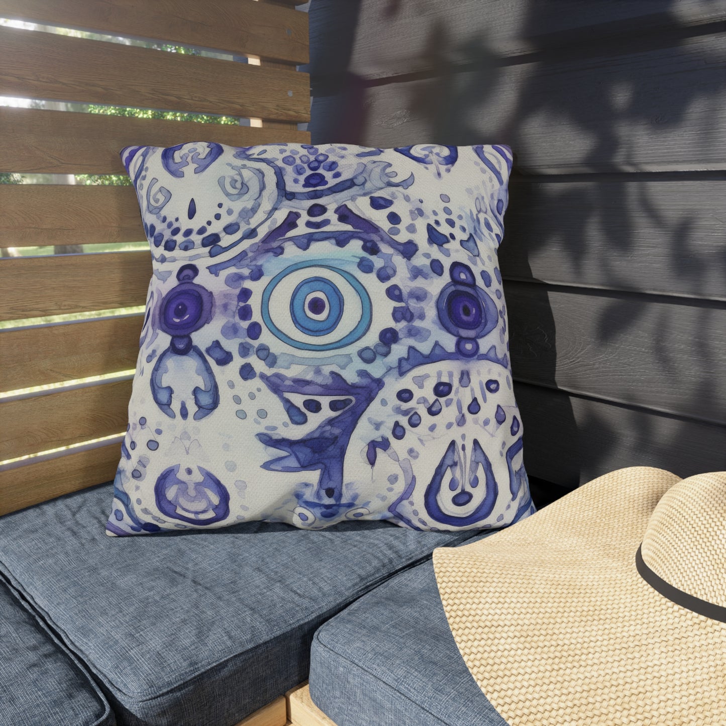 Hamsa Enigma. Outdoor Pillows