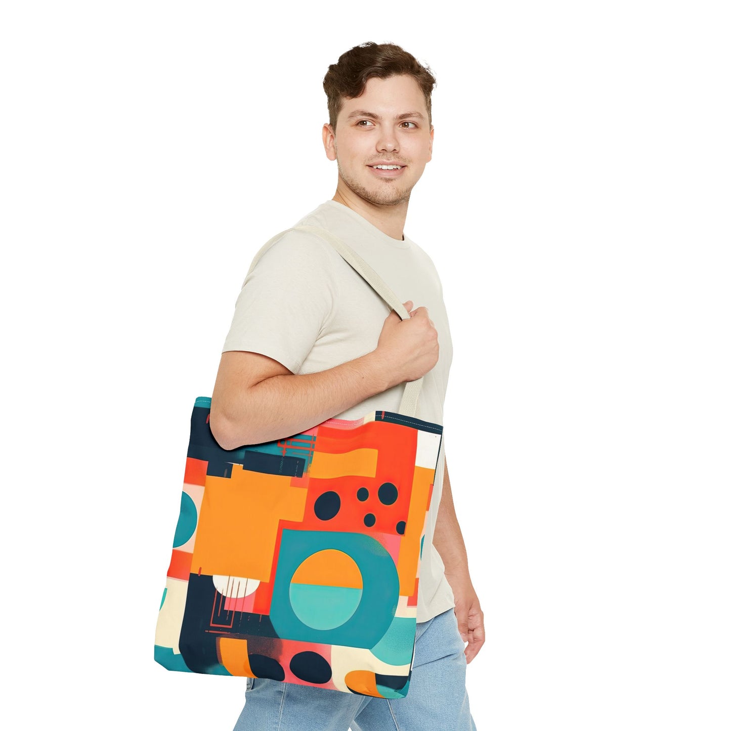 Neon Echoes. Tote Bag for Everyday Use