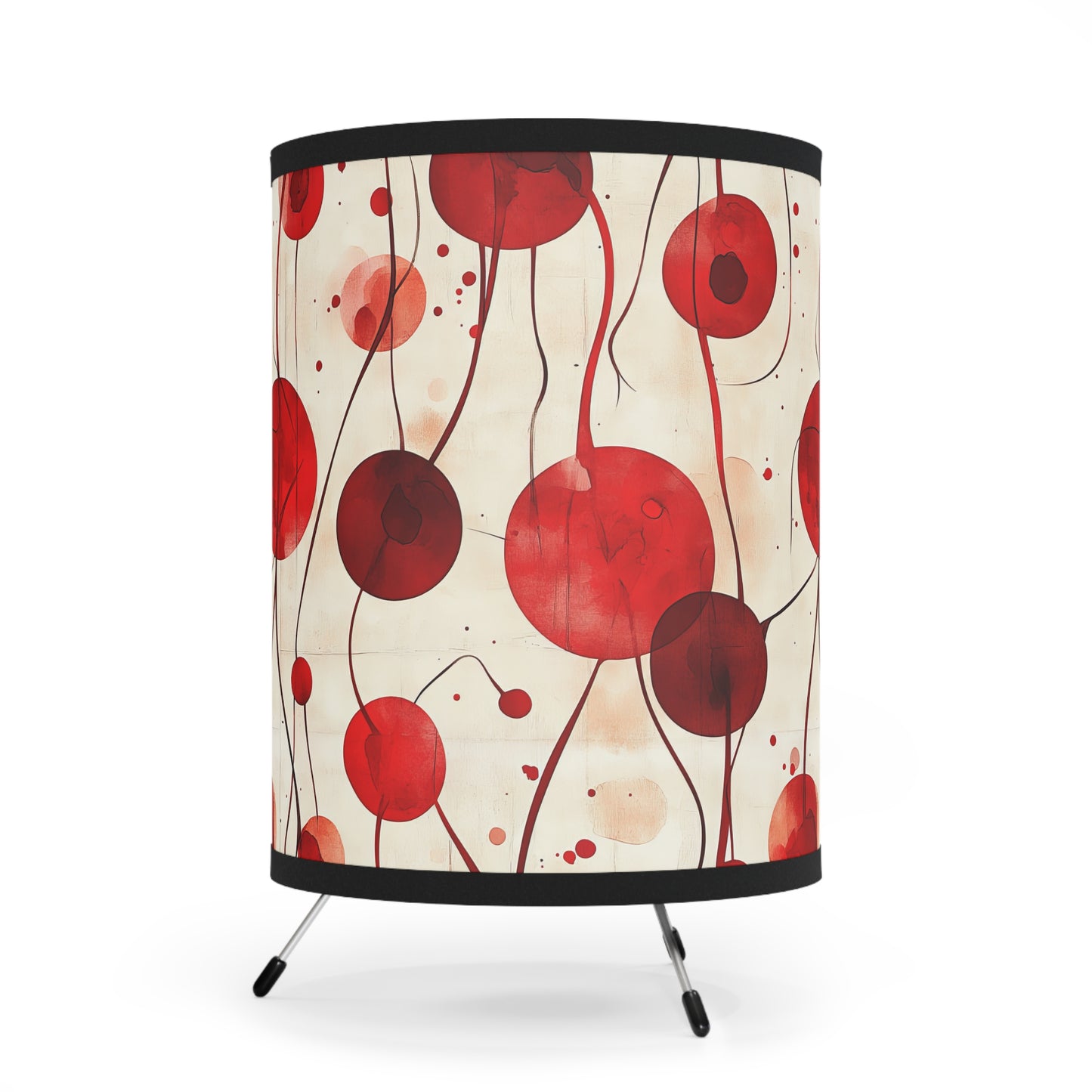 Vintage Cherry. Modern Tripod Lamp