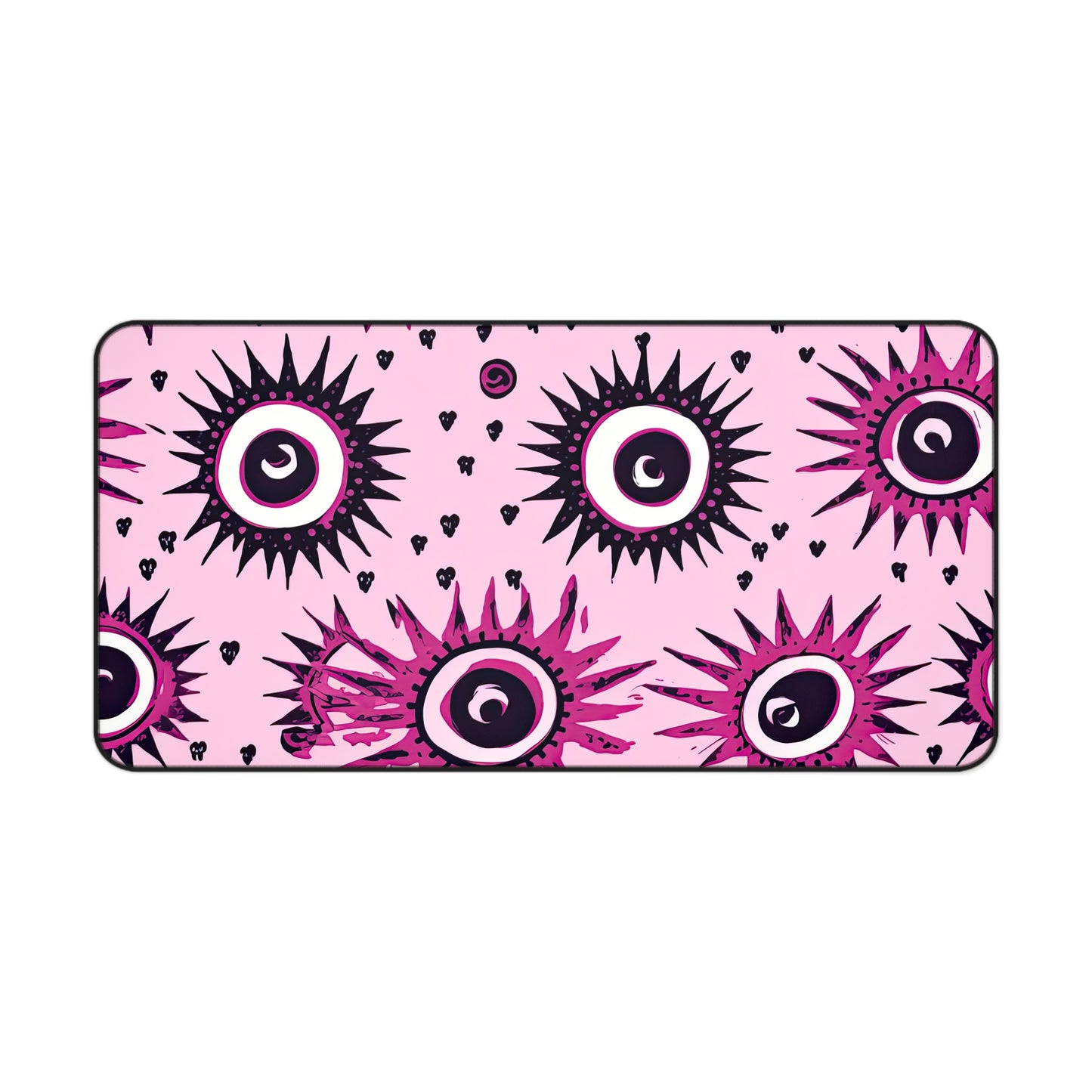 Evil Pink Eye. Desk Mat - Stylish Office Organizer