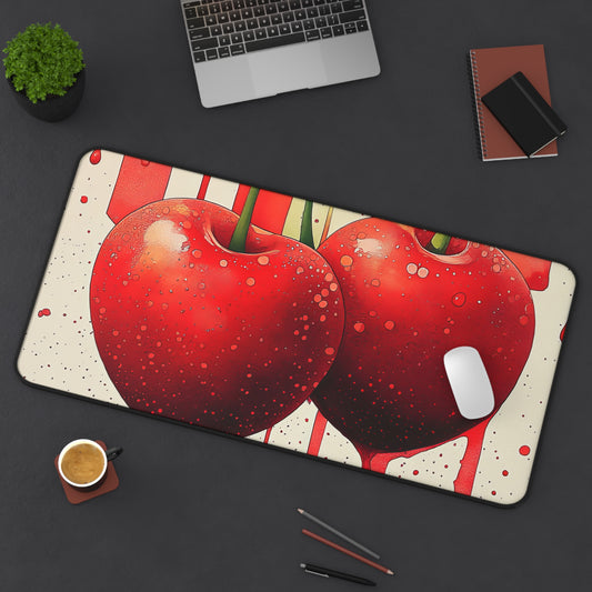 Cherry Drip Esence Desk Mat - Stylish Office Organizer