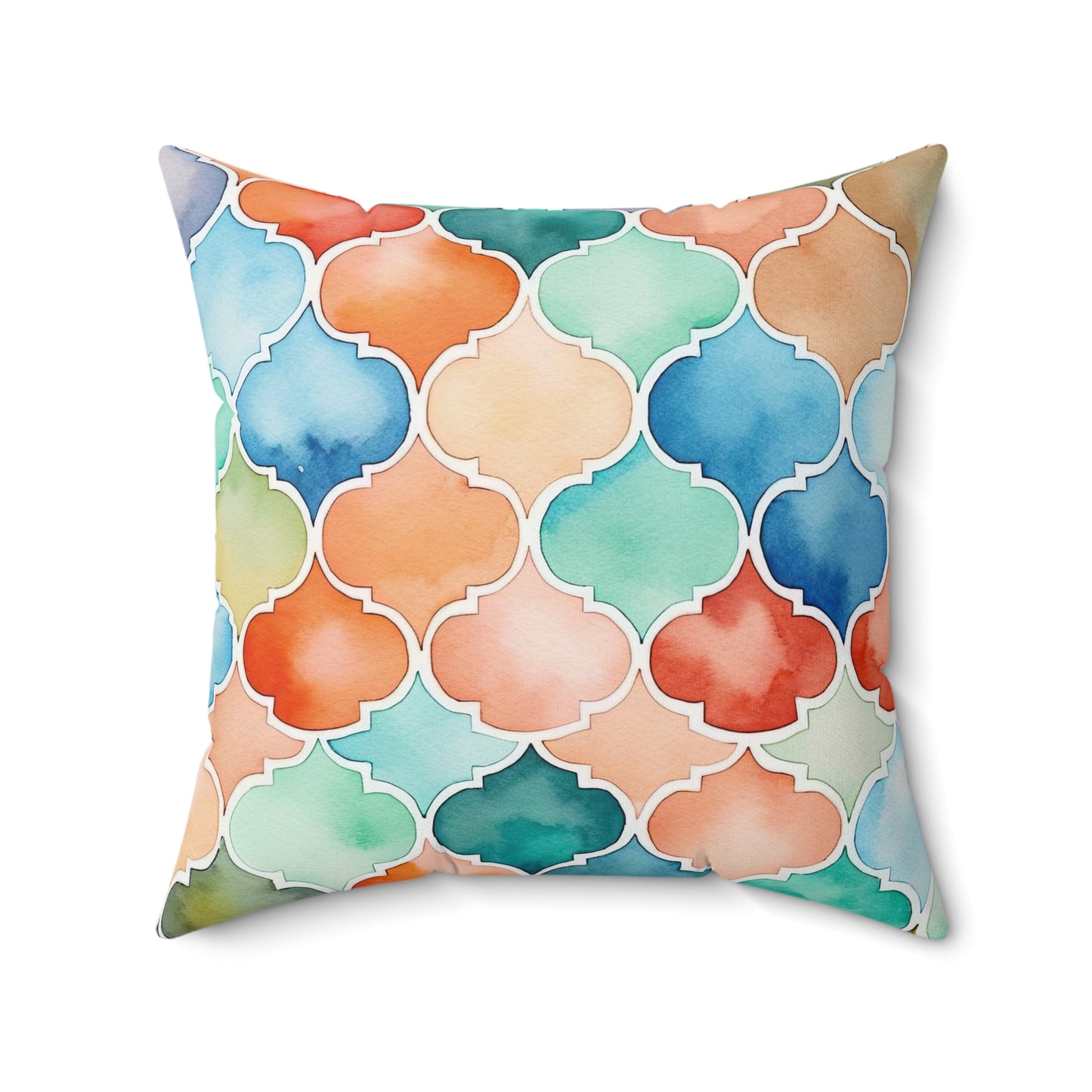 Labyrinth of Lanterns . Spun Polyester Square Pillow