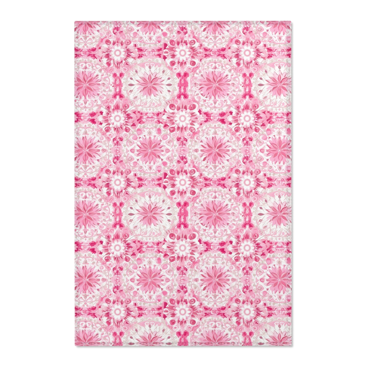 Pink & White Area Rug