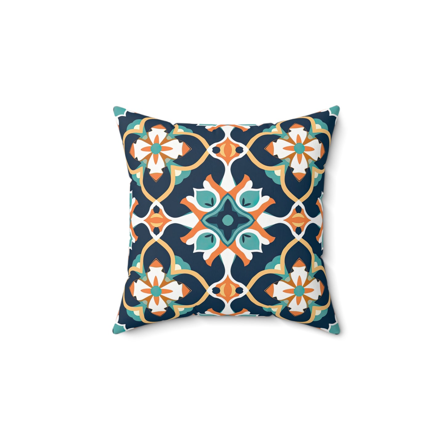 Saffron Souk Symphony . Spun Polyester Square Pillow