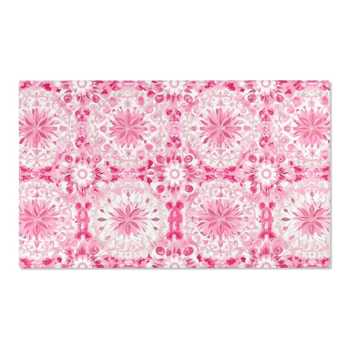 Pink & White Area Rug